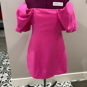 Elegant Pink Off-Shoulder Dress